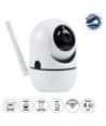 GloboStar® 76078 Table Camera WiFi HD 1080P 3MP 350° Two Way Audio & Motion Detection - Night Vision - Επιτραπέζια Κάμερα WiFi HD 1080P 350° Διπλή Κατέυθυνση Ομιλίας με Ανιχνευτή Κίνησης - Following Face Auto Tracking - Λευκό